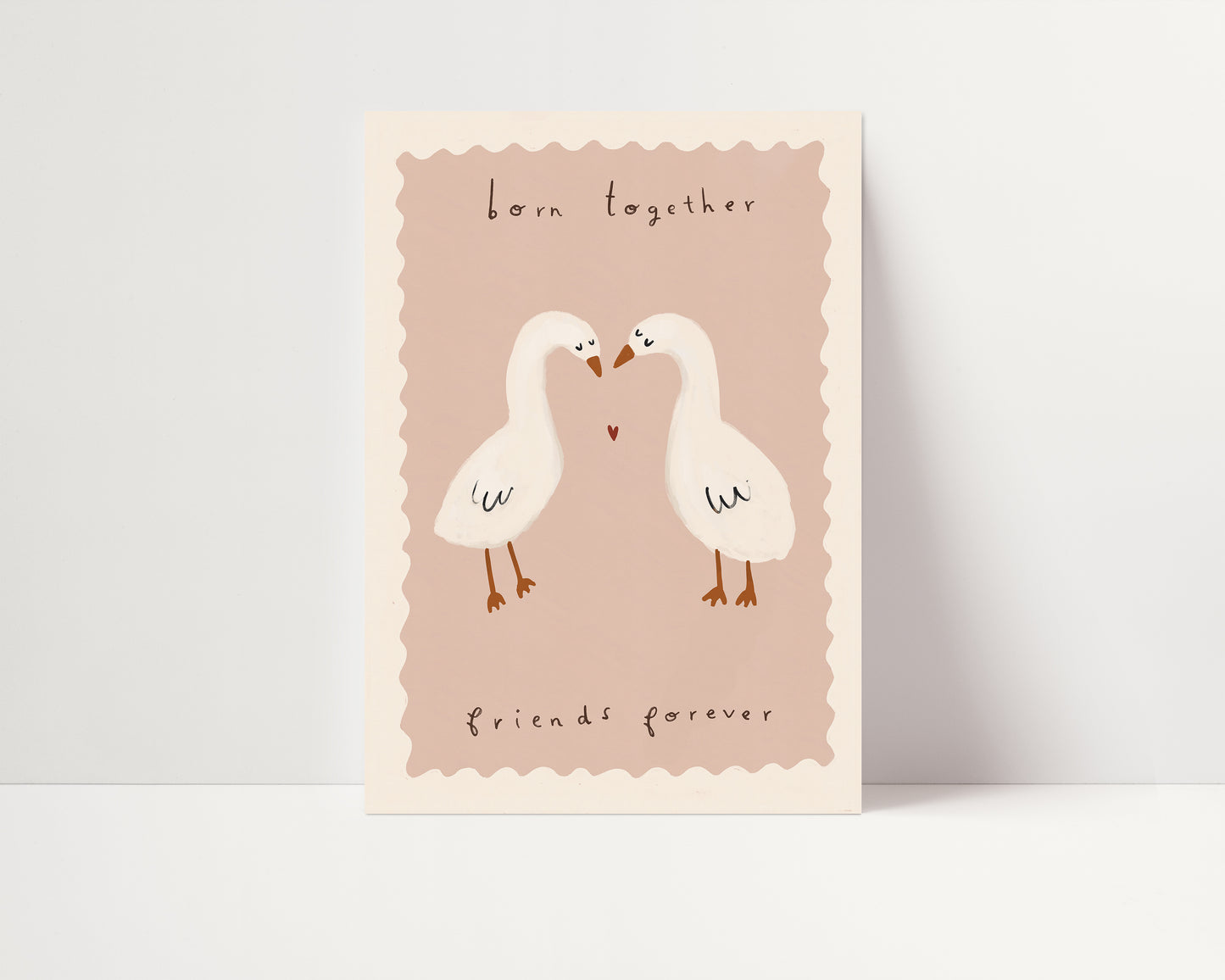 Twin Ducks | Twins Nursery Print | UNFRAMED
