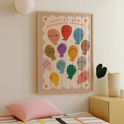 What's Your Favourite Colour? | Nursery Print | UNFRAMED