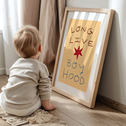 Long Live Boy Hood | Kid's Print | UNFRAMED