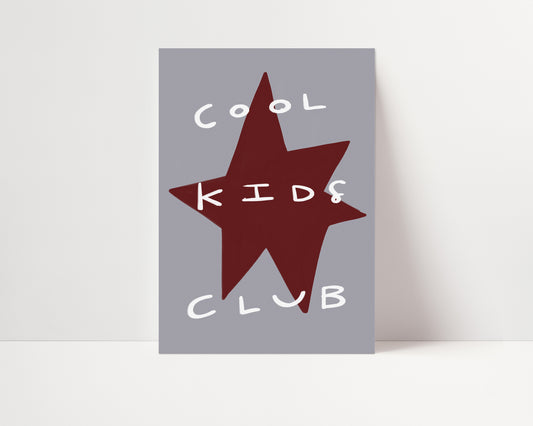 Cool Kids Club | Kid's Print | UNFRAMED