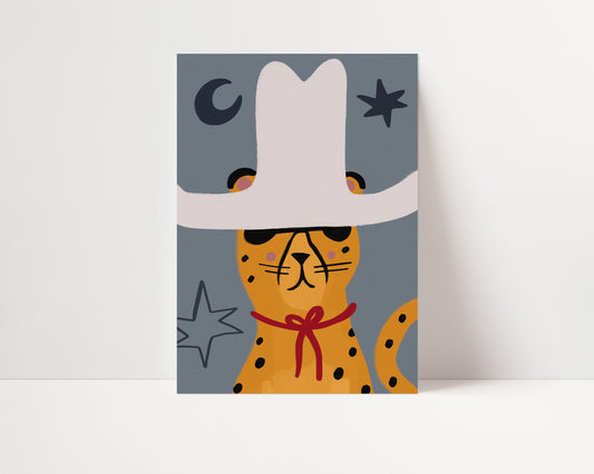 Wild West Cheetah | Cowboy Cheetah Print | UNFRAMED