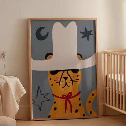 Wild West Cheetah | Cowboy Cheetah Print | UNFRAMED