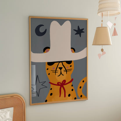 Wild West Cheetah | Cowboy Cheetah Print | UNFRAMED