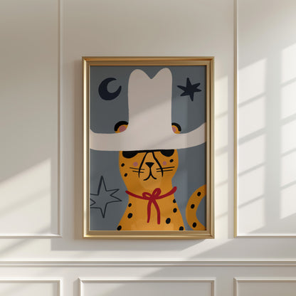 Wild West Cheetah | Cowboy Cheetah Print | UNFRAMED