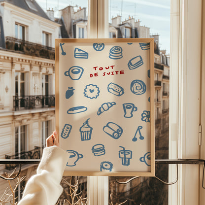 Tout De Suite | Pastries Print | UNFRAMED