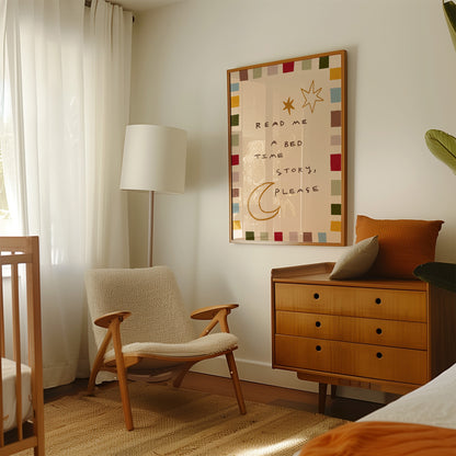 Bed Time Story | Nursery Print | UNFRAMED