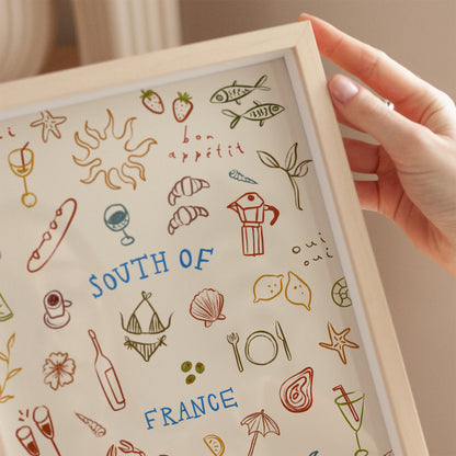 South Of France | Seaside Print | UNFRAMED