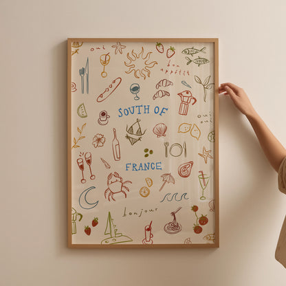 South Of France | Seaside Print | UNFRAMED