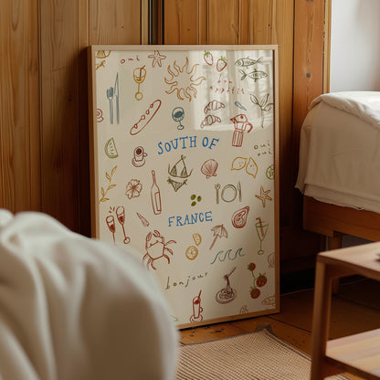 South Of France | Seaside Print | UNFRAMED