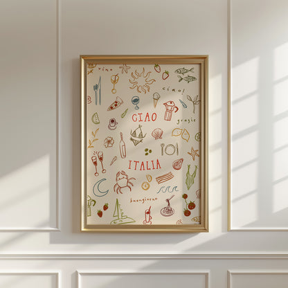 Ciao Italia | Seaside Print | UNFRAMED