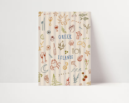 Greek Islands| Seaside Print | UNFRAMED