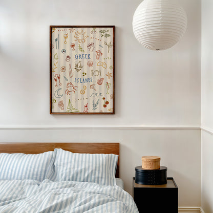 Greek Islands| Seaside Print | UNFRAMED