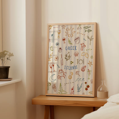 Greek Islands| Seaside Print | UNFRAMED