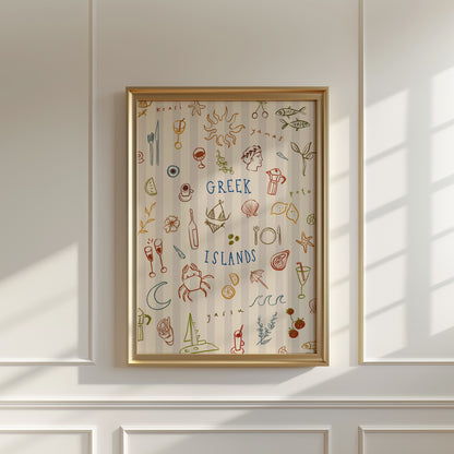 Greek Islands| Seaside Print | UNFRAMED