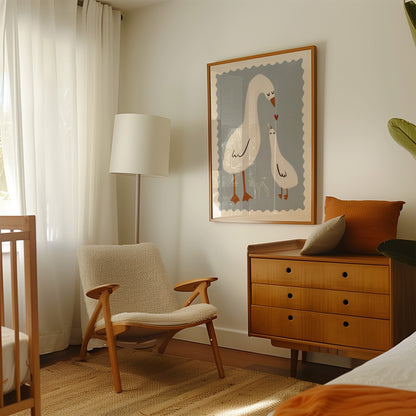 Mama Duck | Nursery Print | UNFRAMED