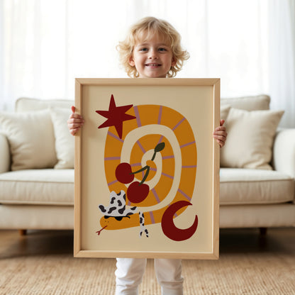 Wild West Snake | Cowboy Snake Print | UNFRAMED