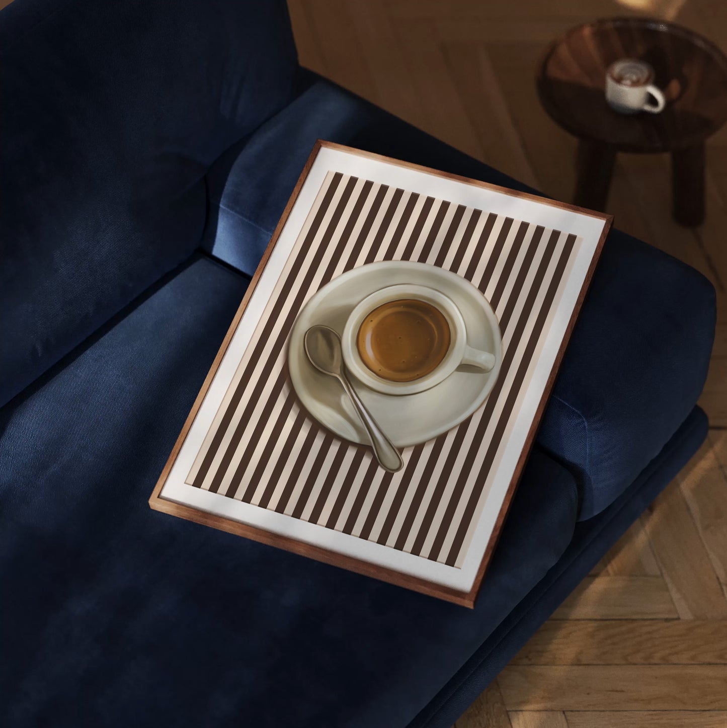 Espresso Mug | Striped Coffee Print | UNFRAMED