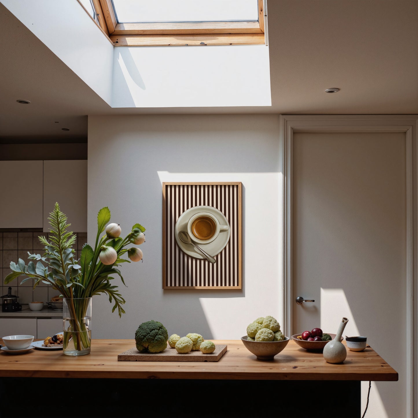 Espresso Mug | Striped Coffee Print | UNFRAMED