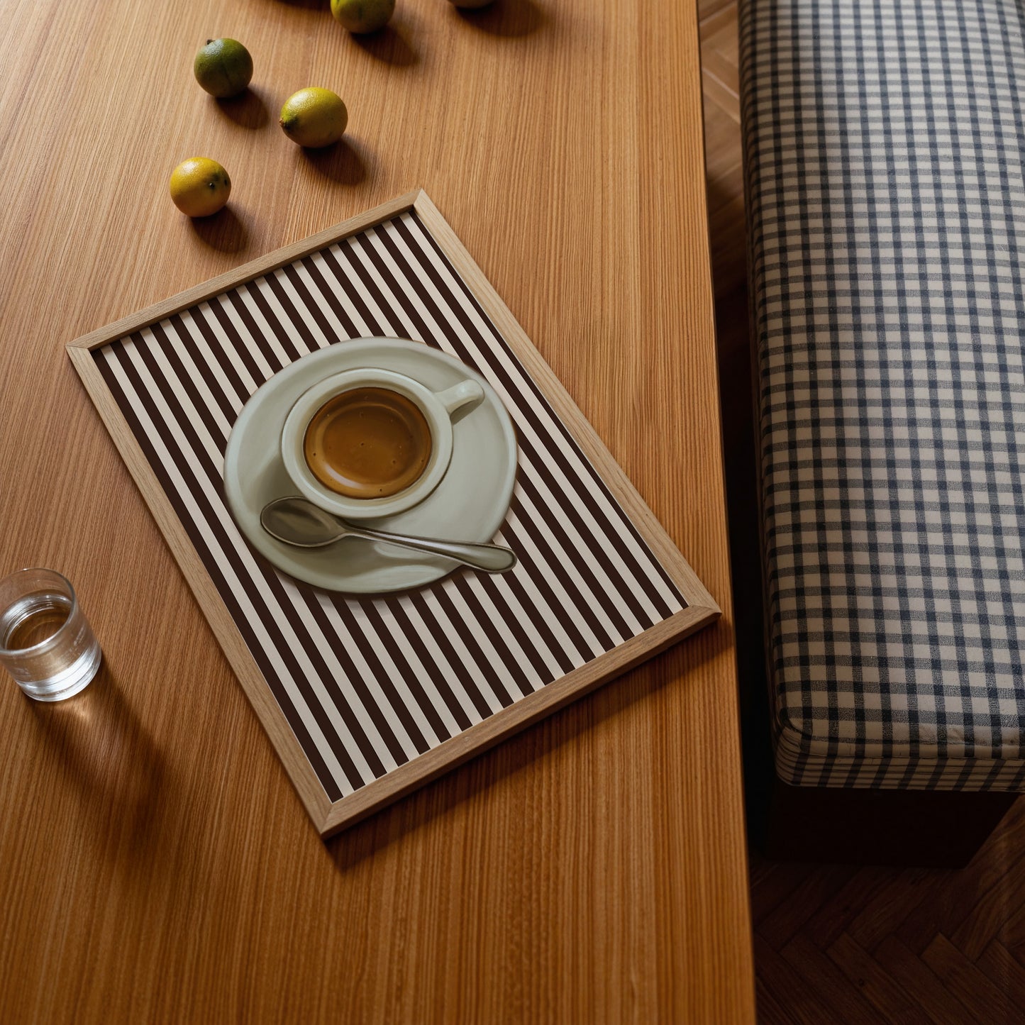 Espresso Mug | Striped Coffee Print | UNFRAMED