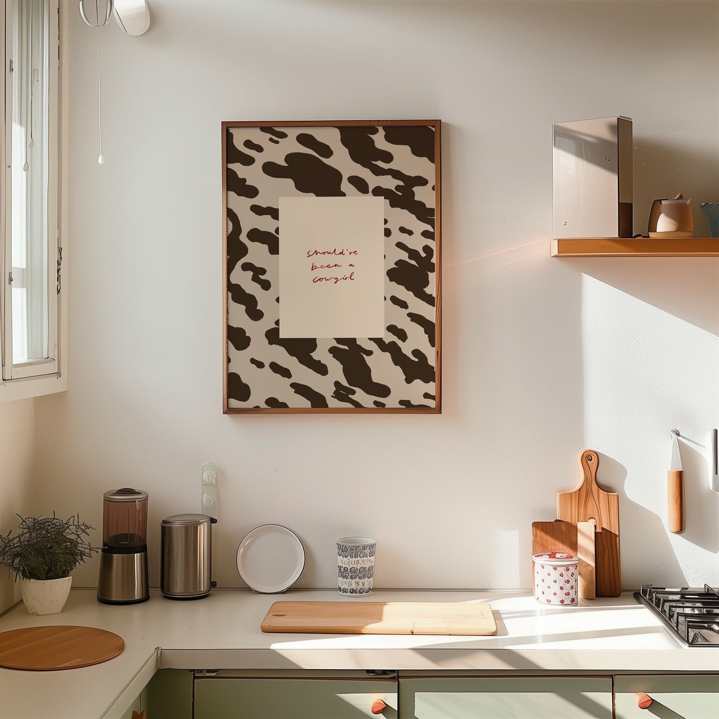 Should've Been A Cowgirl | Cowboy Print | UNFRAMED