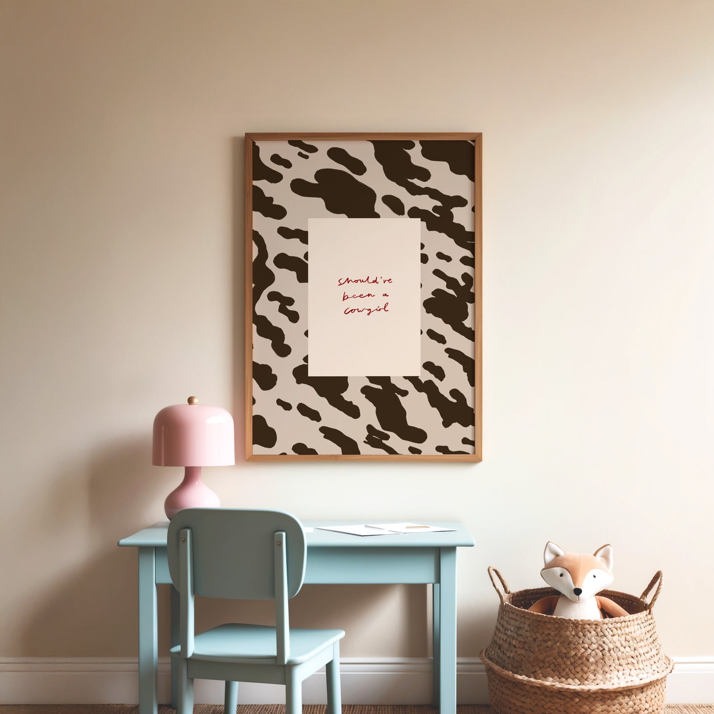 Should've Been A Cowgirl | Cowboy Print | UNFRAMED