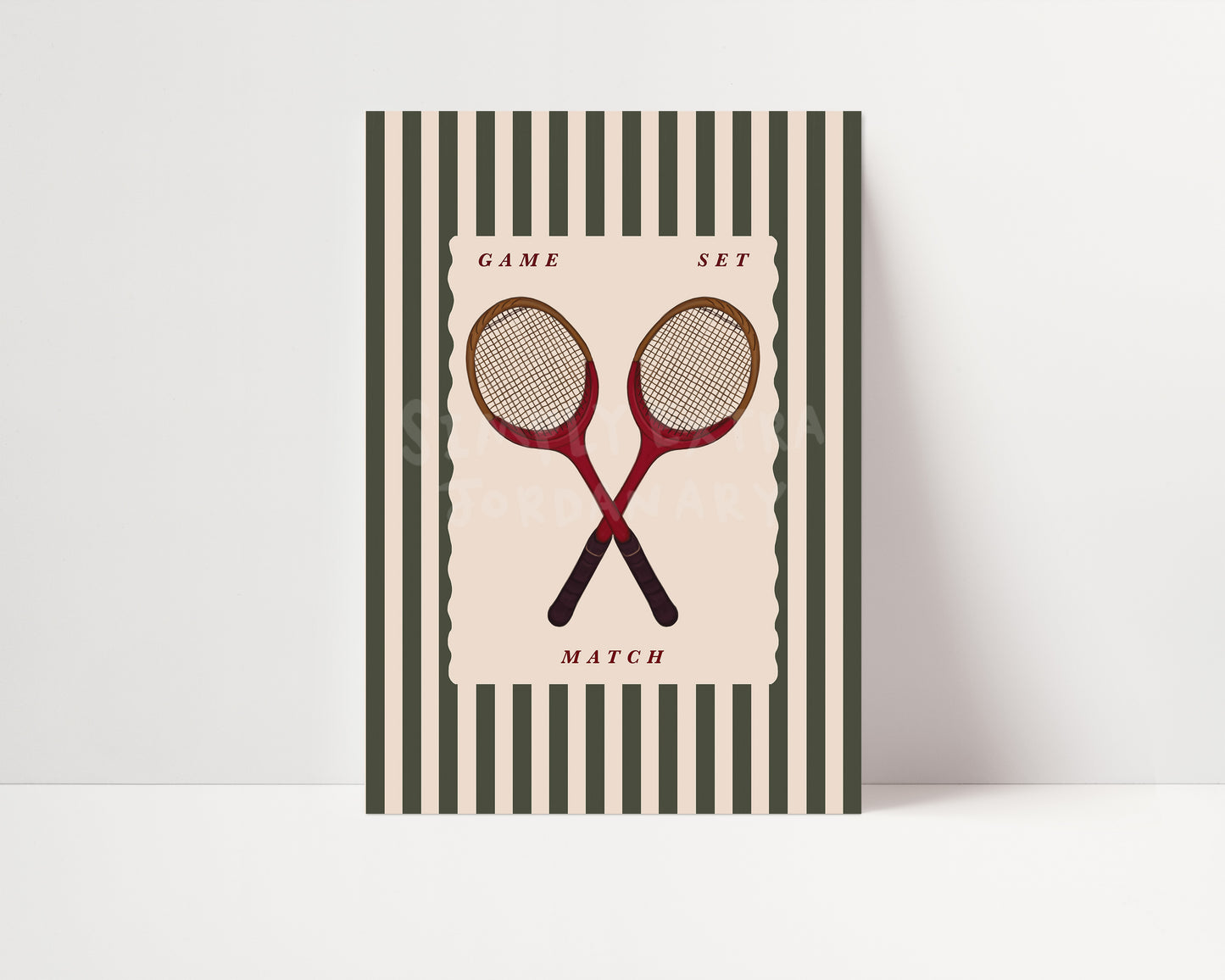 Vintage Tennis Rackets | Sports Print | UNFRAMED