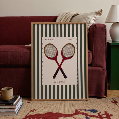 Vintage Tennis Rackets | Sports Print | UNFRAMED