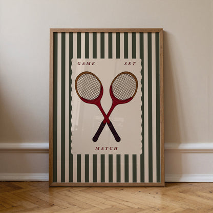 Vintage Tennis Rackets | Sports Print | UNFRAMED