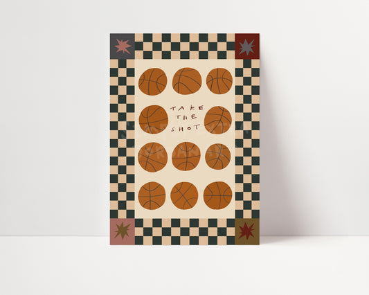 Take The Shot | Basketball Print | UNFRAMED