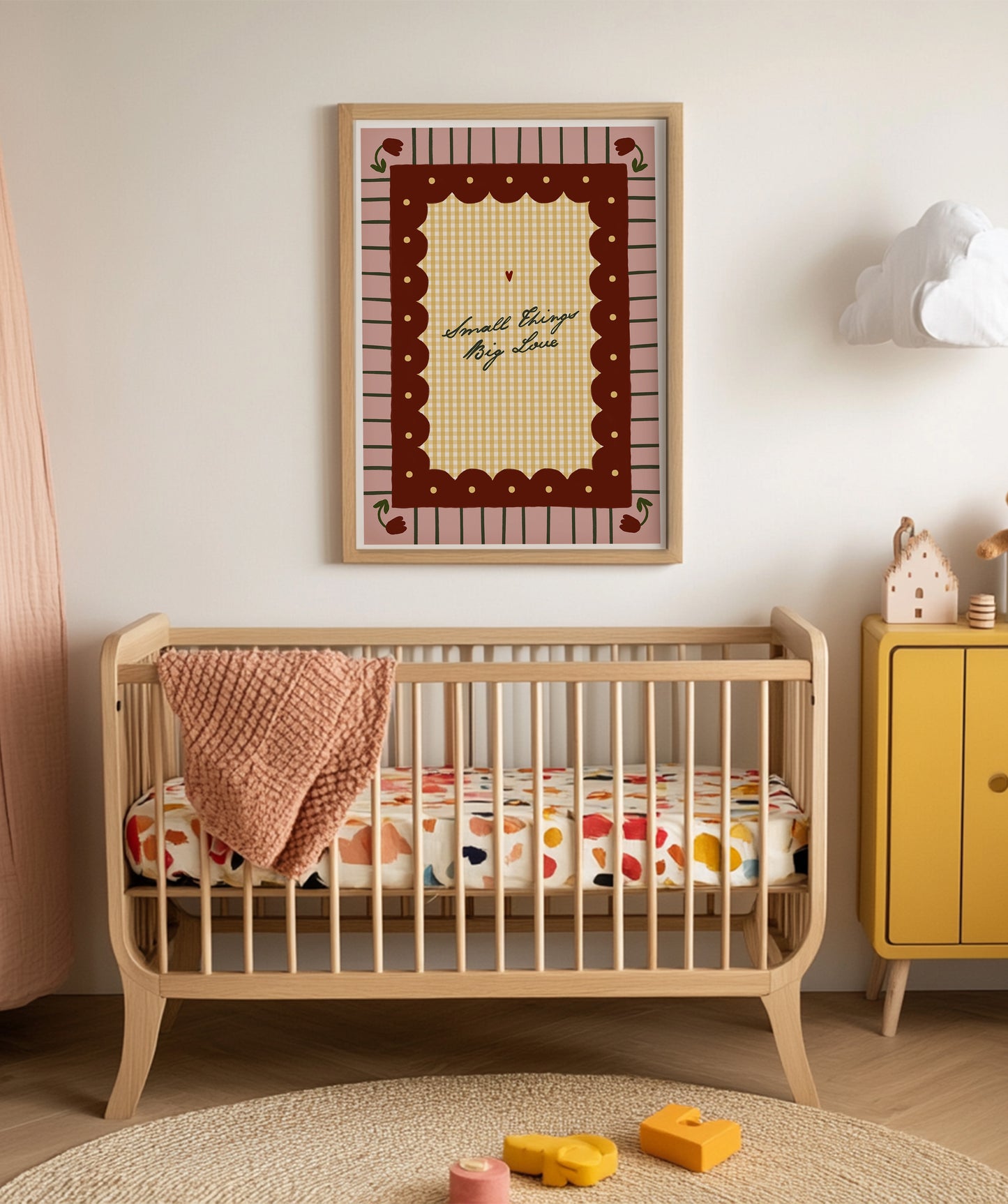 Small Things Big Love | Nursery Print | UNFRAMED