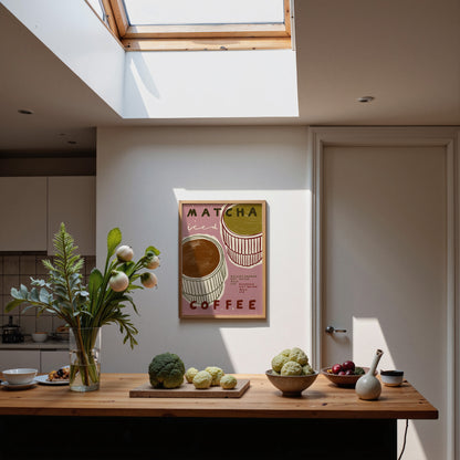 Iced Matcha or Iced Coffee | Matcha Print | UNFRAMED
