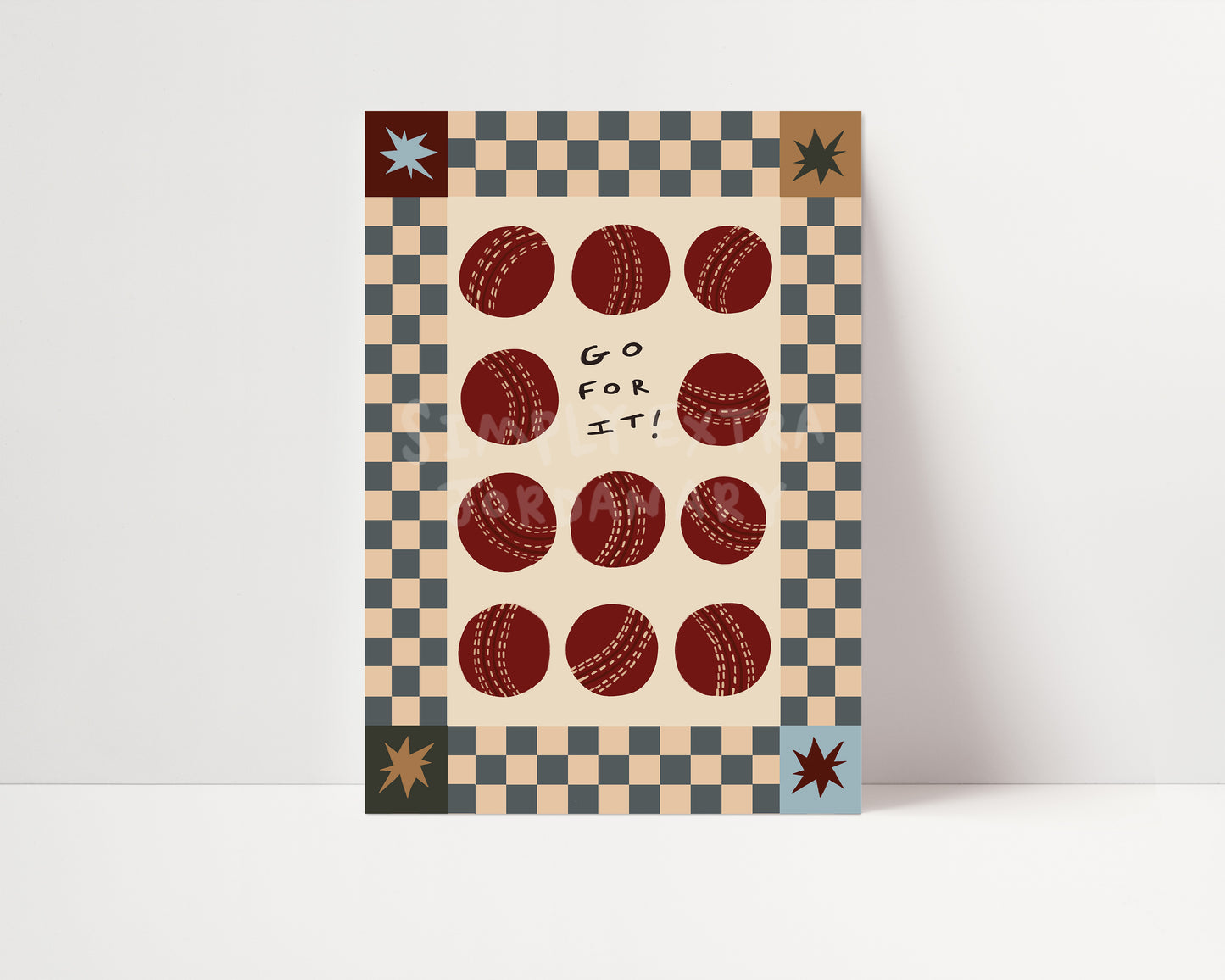 Go For It! | Cricket Print | UNFRAMED