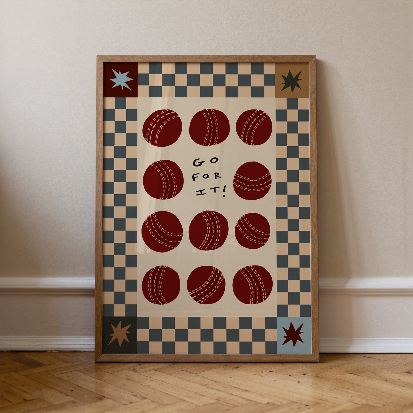 Go For It! | Cricket Print | UNFRAMED