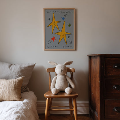Twinkle Twinkle Little Star | Nursery Print | UNFRAMED