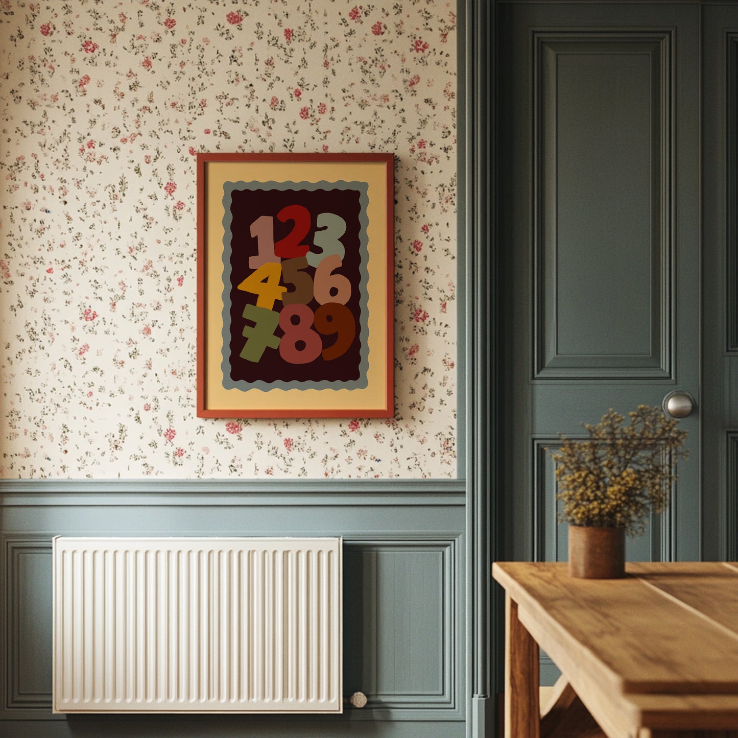 One To Nine | Nursery Numbers Print | UNFRAMED