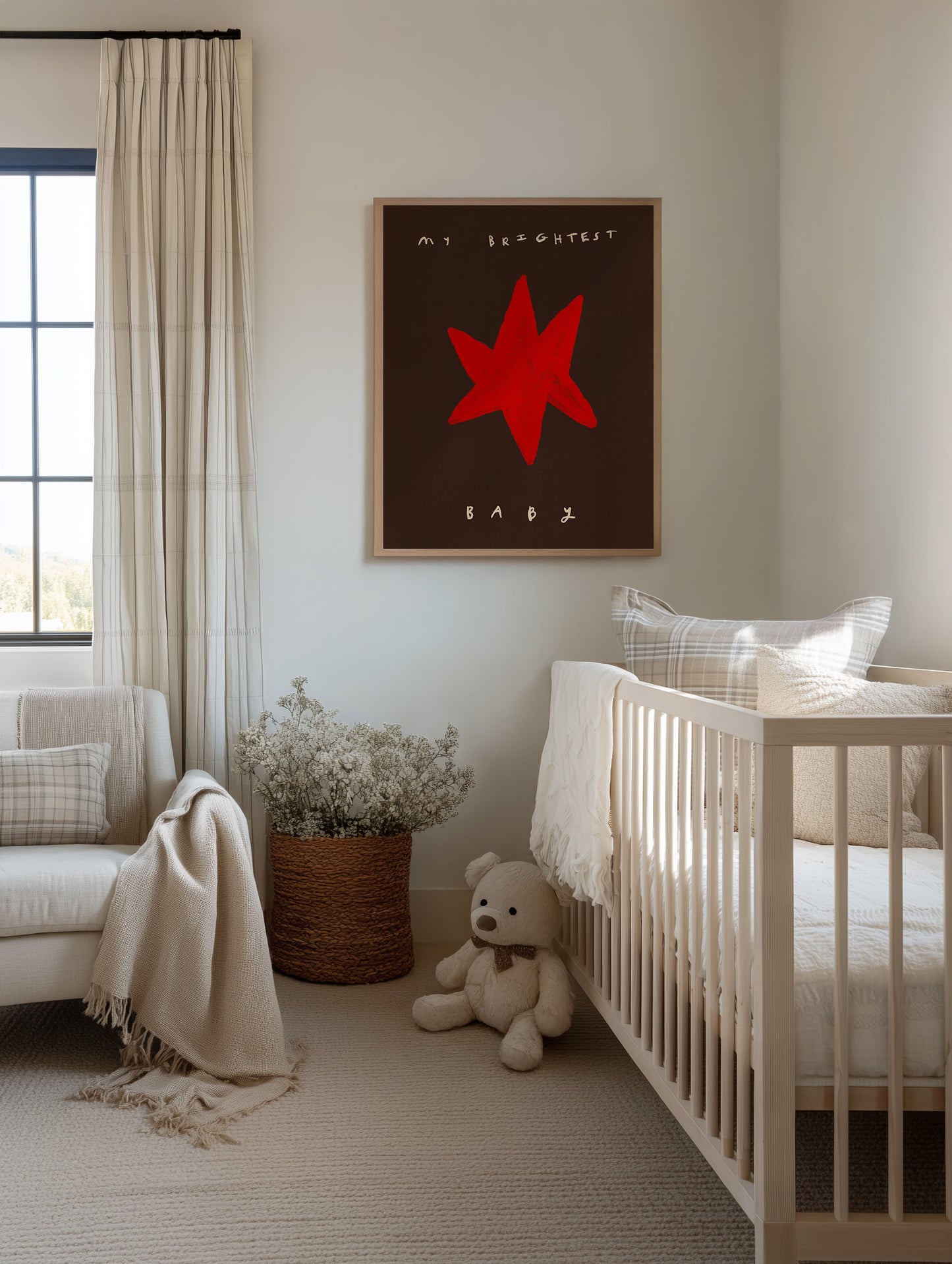 My Brightest Star | Nursery Print | UNFRAMED