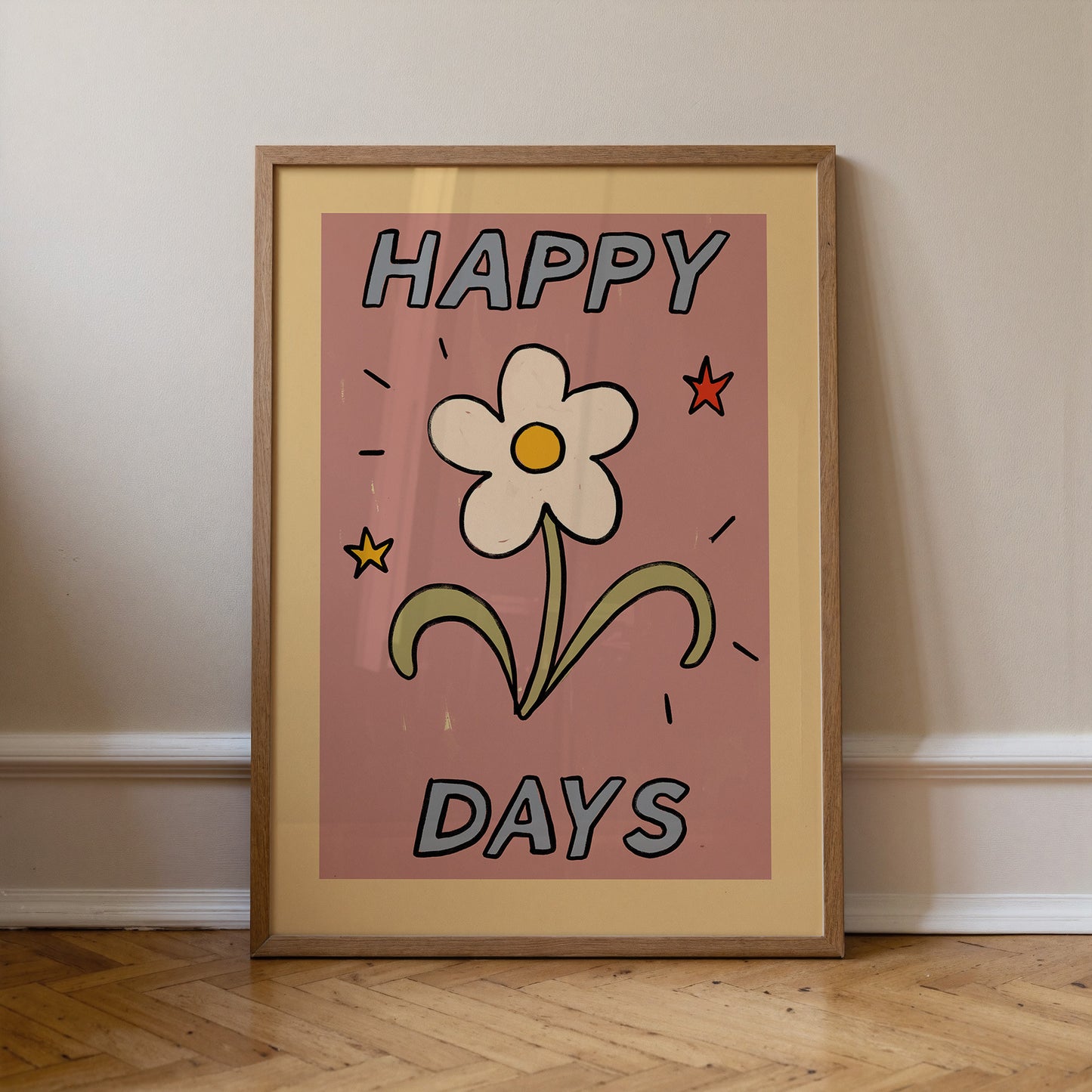 Happy Days | Kids Print | UNFRAMED