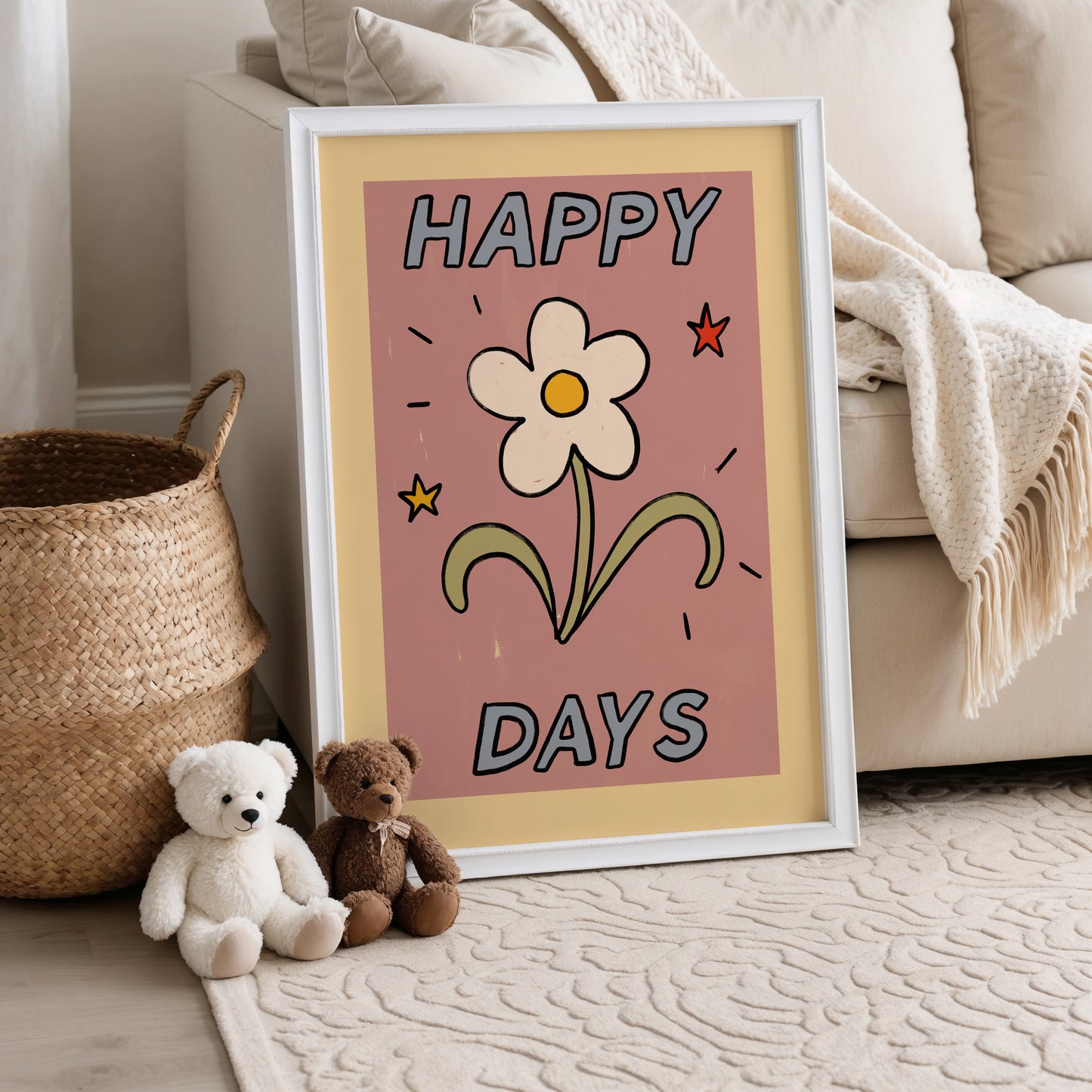 Happy Days | Kids Print | UNFRAMED