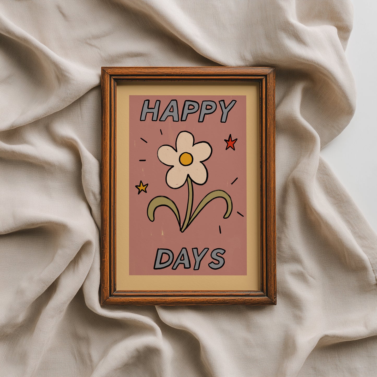 Happy Days | Kids Print | UNFRAMED