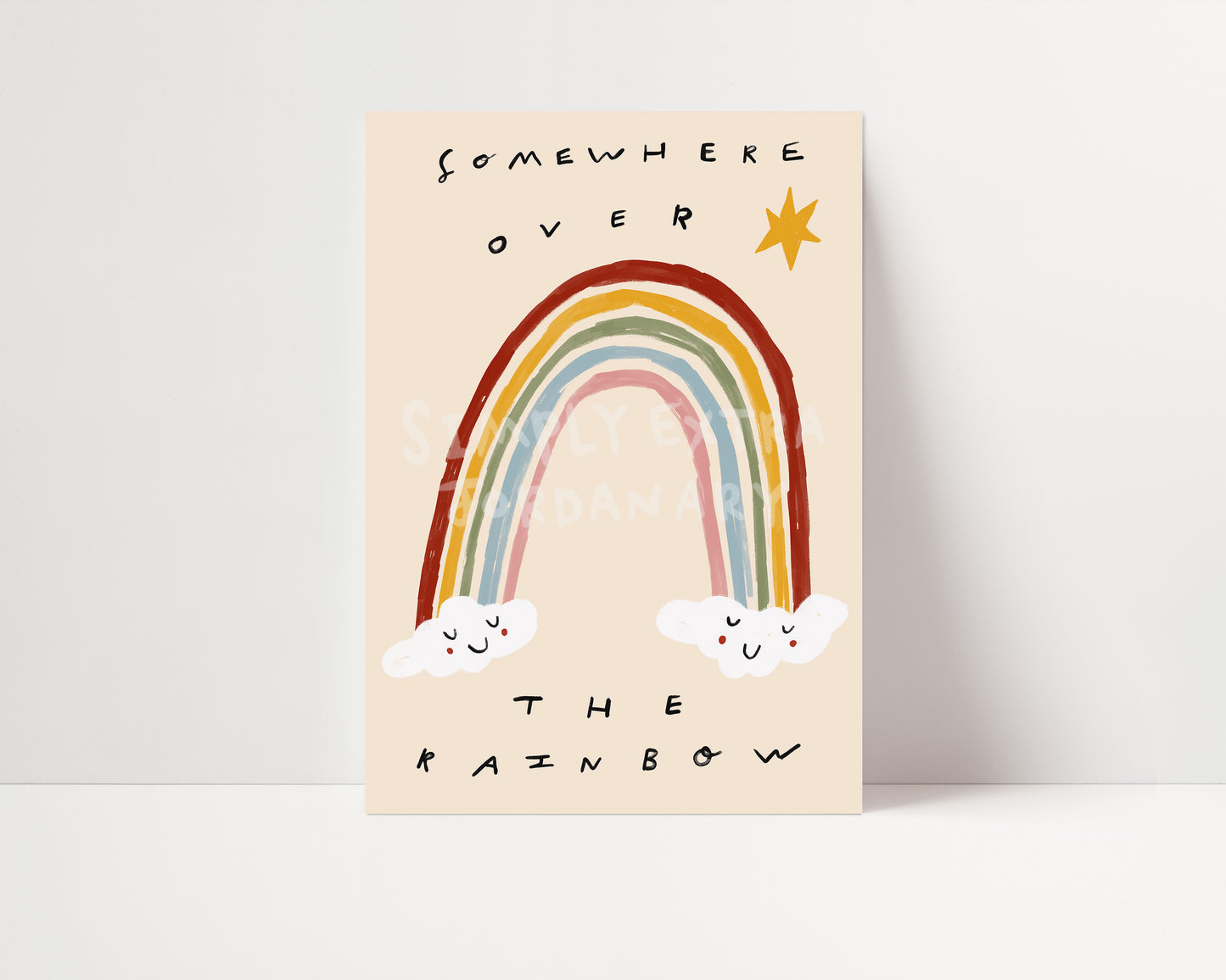 Somewhere Over The Rainbow | Nursery Print | UNFRAMED