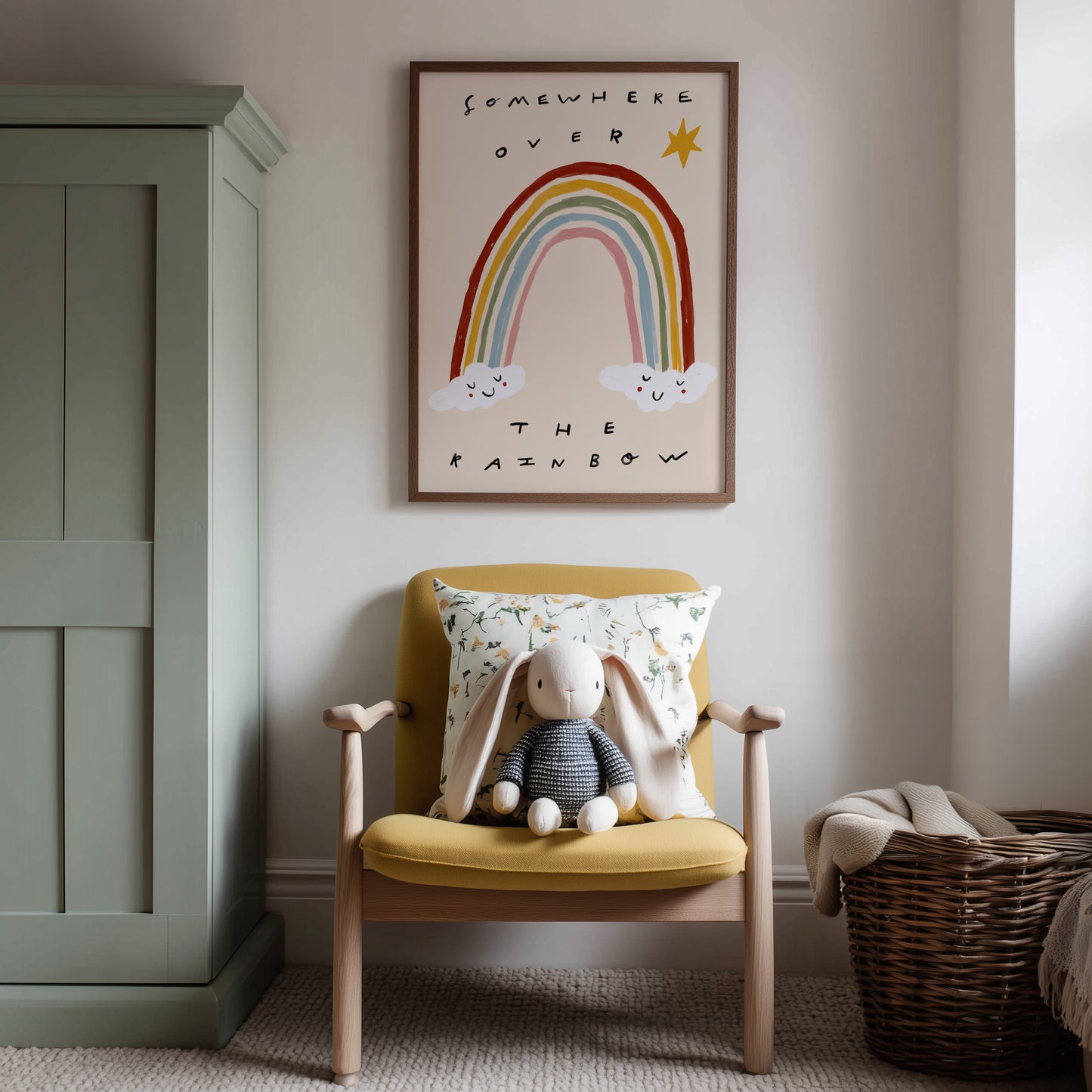 Somewhere Over The Rainbow | Nursery Print | UNFRAMED