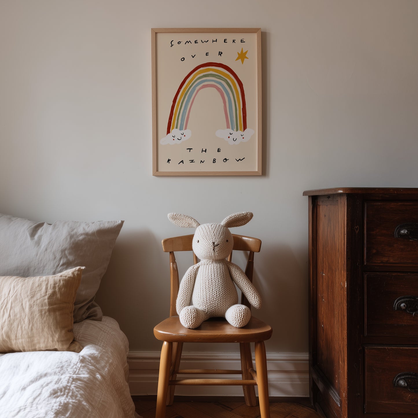 Somewhere Over The Rainbow | Nursery Print | UNFRAMED