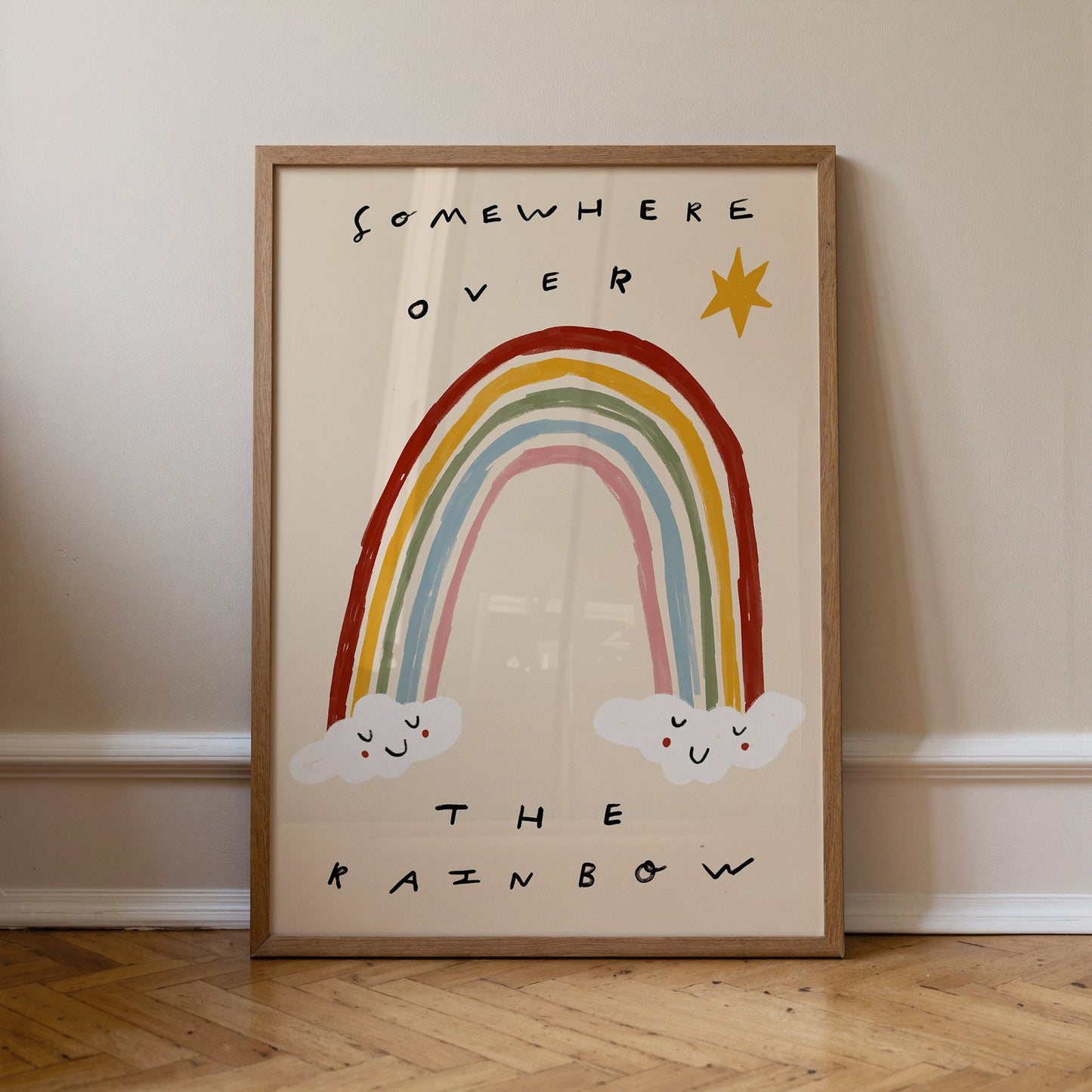 Somewhere Over The Rainbow | Nursery Print | UNFRAMED