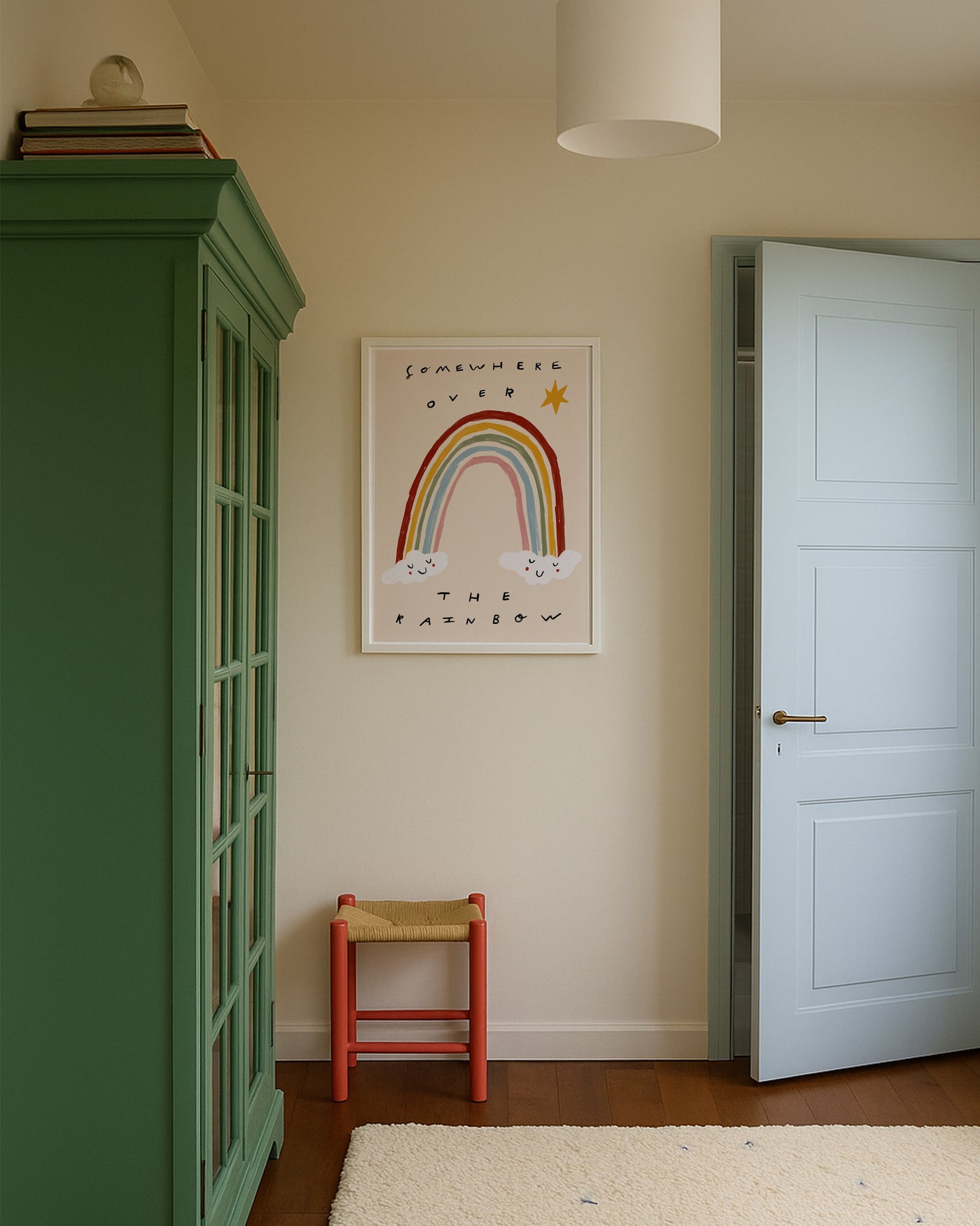 Somewhere Over The Rainbow | Nursery Print | UNFRAMED