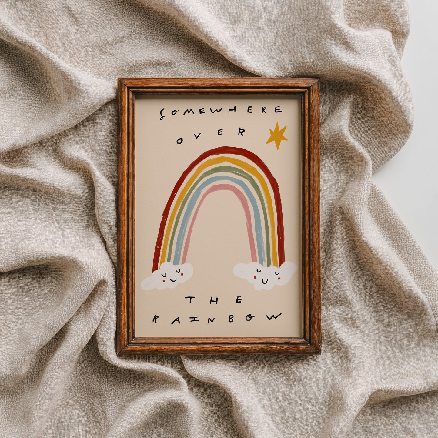 Somewhere Over The Rainbow | Nursery Print | UNFRAMED