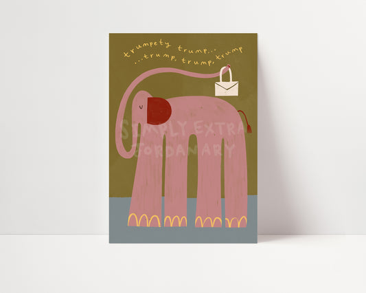 Nellie The Elephant | Nursery Print | UNFRAMED