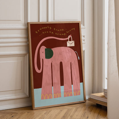 Nellie The Elephant | Nursery Print | UNFRAMED