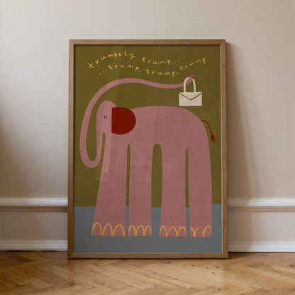 Nellie The Elephant | Nursery Print | UNFRAMED