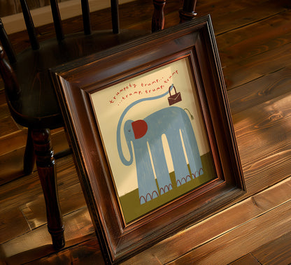 Nellie The Elephant | Nursery Print | UNFRAMED