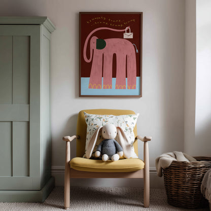 Nellie The Elephant | Nursery Print | UNFRAMED